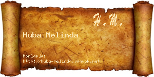 Huba Melinda névjegykártya